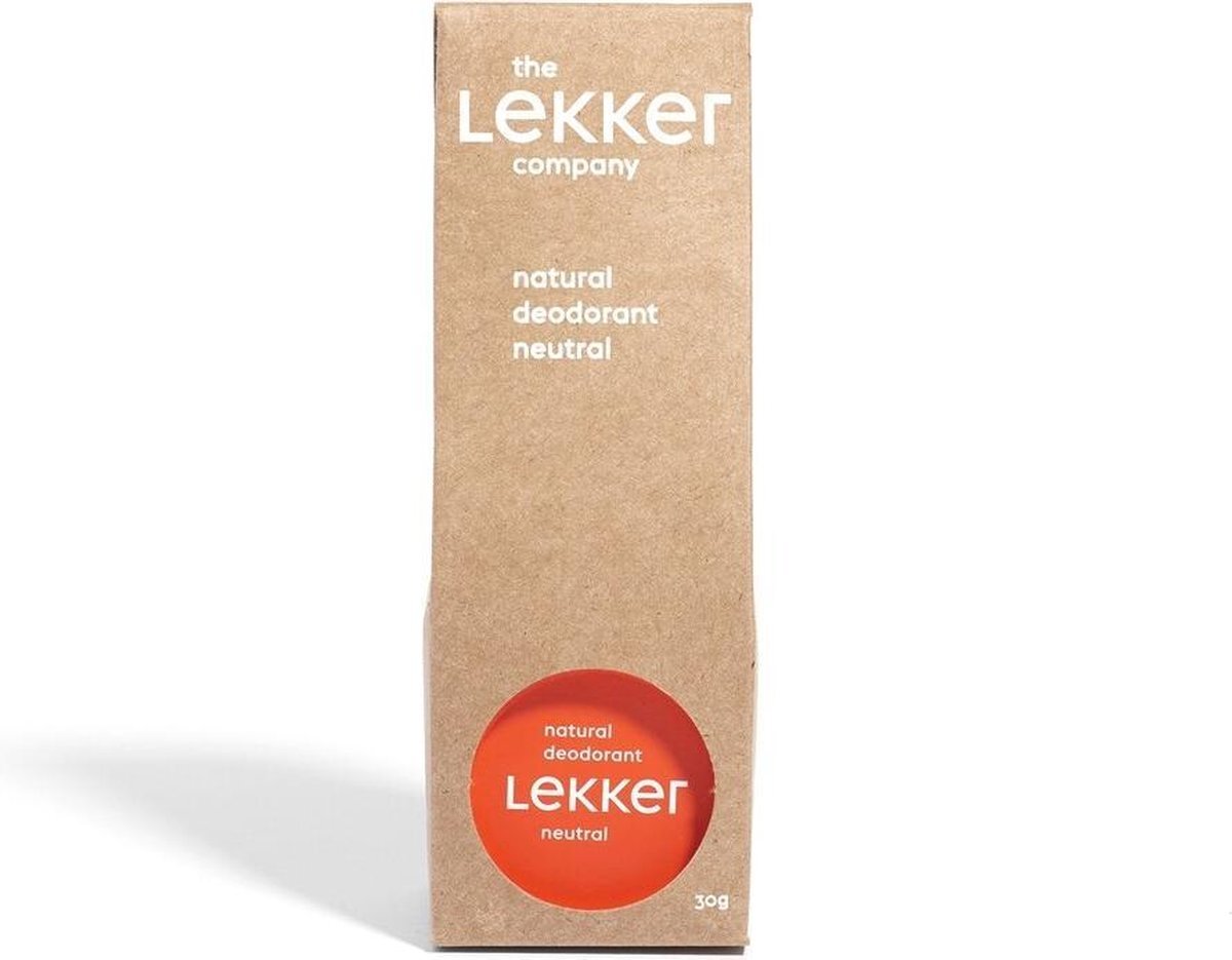 The Lekker Company - 2 x Neutral Deodorant - 2x 30 ml - 60 ml - half jaar lang smeren - plastic free