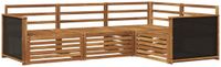 vidaXL - Buiten - bank - set - 4 - st - Naturel - Massief - Acacia - Hout