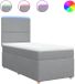 vidaXL Boxspring met matras stof lichtgrijs 80x200 cm
