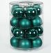 Christmas goods 20x Donkergroene glazen kerstballen 6 cm glans en mat - Incl. hangers