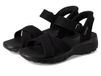 Skechers Easy Going Somewhere Sunny Sneaker voor dames, Zwarte Duraleather Gore, 37.5 EU