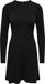 ONLY ONLIBI LS O-NECK CABLE DRESS CC KNT - Dames - Mini jurken - Zwart - Maat L