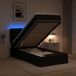 Prolenta Maison Exclusive Lit Ottoman exclusif, avec matelas et éclairage LED noir, dimensions 100 x 200 cm, revêtement en tissu
