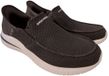 Skechers Delson 3.0 Cabrino Instapper Zwart Leer Heren Maat 42.5