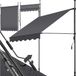 Tectake® Klemluifel met handslinger - Balkonluifel zonder boren - Breedte 150 cm - Antraciet