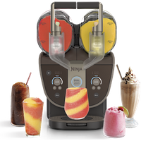 Ninja SLUSHi Twist Frozen Drink Maker met twee reservoirs van ieder 1420 ml, 2 schuine en 2 rechte tuiten voor dubbel zoveel of gemixte ijsdrankjes - Mokka - FS702EUBR