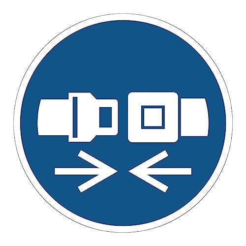 Ambiance Sticker Sticker - Verplichting veiligheidsgordel - Rond - 40 cm