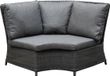 Premium Collection Bilbao dining hoek loungeset 5-delig antraciet wicker