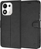 Techsuit Étui portefeuille en cuir pour Honor 600 Smart - Noir