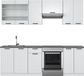 Vicco Fame-Line Complete keukeneenheid – 240 cm, WB Antraciet Wit landhuis/wit
