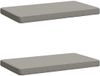 vidaXL - 2-delige - Coussin de banquette - VUGHT - 2 - st - 100% - Polyester - Gris