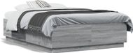 Maison Exclusive - Cadre de lit, gris sonoma, 135 x 190 cm, bois composite