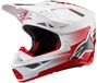 Alpinestars Supertech S-M10 Unite Casque de cross ECE 22.06 Rouge Blanc Brillant Taille L
