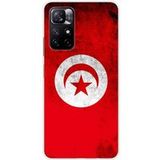 1001 coques Xiaomi Siliconen hoesje compatibel met Xiaomi Redmi Note 11 5G, Xiaomi Redmi Note 11S 5G Tunesische vlag