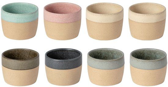 Costa Nova Koffiekopjes Arenito Multicolor 200 ml - 8 stuks