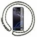 Transparante iPhone 16 Pro Max Transparante beschermhoes met groen/gouden koord