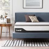 LUCID Memory Foam Matrastopper 160x190cm met bamboehoutskool, 5 cm dikke matrasoplegger