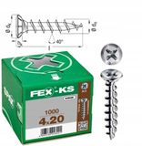 Spax FEX-A WIROX Raamschroef 4x20mm Titaan Zilver 1000 stuks