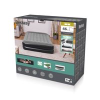 Bestway Tritech Queen Luftmatratze - 203 x 152 x 46 cm - mit eingebauter Pumpe - Grau