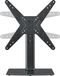 Hemuduplus Support TV pivotant universel / pied de table pour téléviseurs de 21 à 47 pouces avec rotation à 90 degrés, hauteur réglable sur 4 niveaux, base en verre trempé robuste, supporte jusqu'à 45 kg, HT02B-002P