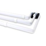 Rod Desyne Drievoudige gordijnroede, staal, wit, 48-84 inch