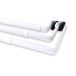 Rod Desyne Drievoudige gordijnroede, staal, wit, 48-84 inch