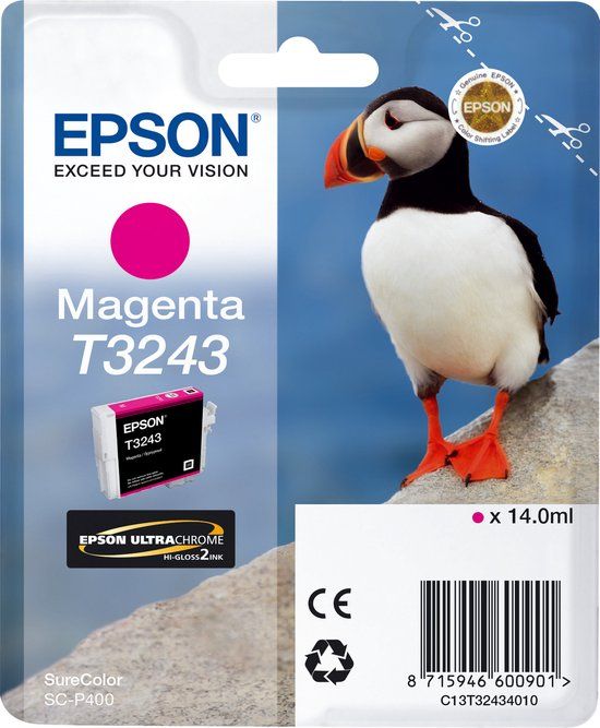 Epson T3243 Magenta Inktcartridge - Origineel