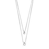 Pilgrim Ketting Lucia - Sieraden Vrouw - Kristal - 2 in 1 - Zilver Kleur - 40cm + 9cm Verlenging