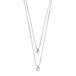 Pilgrim Ketting Lucia - Sieraden Vrouw - Kristal - 2 in 1 - Zilver Kleur - 40cm + 9cm Verlenging