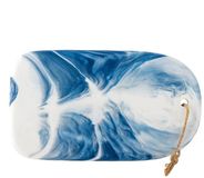 Bloomingville Snijplank aardewerk blauw Aiden 35cm