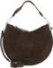 Coccinelle Leren schoudertas Sunup Handbag Suede Leather Fango donkergroen