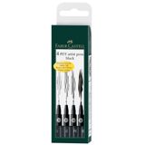 Faber-Castell Pitt Artist Pen Fineliner Tekenstift - 4 stuks - Zwart