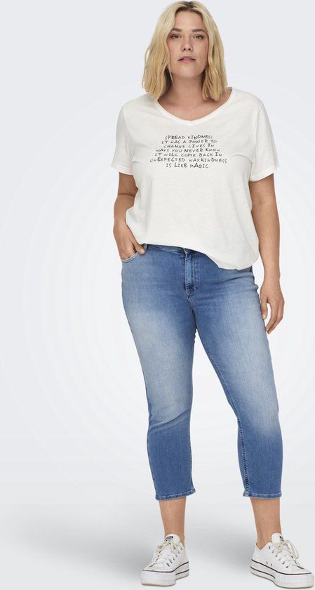 ONLY CARWILLY Capri Jeans - Light Medium Blue Denim - Women's Size XL (50)