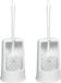 Sans marque Porte-brosse WC avec brosse blanche incluse - 2x - porte-brosse WC - WC / sanitaire