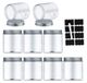 250ml Heldere Plastic Opbergpotten met Deksels - Set van 9 voor Voedsel en Spices