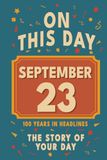Happy Birthday! September 23: On This Day in Headlines – Nostalgic September 23 History Book with Authentic News and Memories – Perfect Birthday or Anniversary Gift