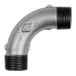 Boog RIEGLER Boog 3, lang, 90°, AG/AG, R 3/4, zwart gietijzer, thermisch verzinkt
