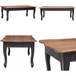 Table Basse Bois d'Acajou Massif 120x60x45 Cm Noir