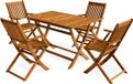 Casaria Tuinset Acaciahout - 4 Personen Inklapbaar - 120x70 cm