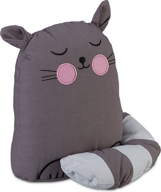 Merkloos Relaxdays deurstopper kat