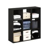Furinno Pelli Kubieke multifunctionele kleding & kast opslag organizer plank, 9-kubus, espresso