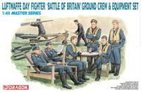 Dragon Modelbouwpakket Militaire voertuigen - 5532 Luftwaffe Day Fighter Battle of Britain - Grondpersoneel en Uitrusting Set - 8 Figuren Plastic - 1:48 - Modelbouw