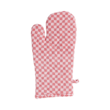 Linen And More Lm keukenhandschoen 18x33cm - rode ruit