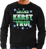 Bellatio Decorations Foute Kersttrui / sweater voor heren - zwart - XXL