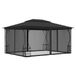 vidaXL Prieel met netten 300x400x265 cm antracietkleurig