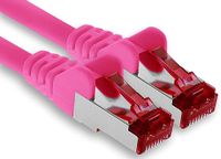 1aTTack.de 20m CAT6 LAN-netwerkkabel RJ45 1000 Mbit, 1 stuk - magenta | S-FTP, Ethernet patchkabel, LAN-kabel, voor router, switch, modem, DSL, internet, wifi en patchpaneel