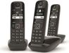Gigaset Téléphone fixe AS690 Trio, Noir
