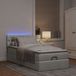 Maison Exclusive - Cadre de lit ottoman avec matelas, gris clair, 80x200 cm, velours