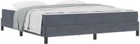 vidaXL Boxspringbed met matras, donkergrijs, 180 x 200 cm, stof