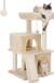 Shenzhen Haorui Industrial Technology Co., Ltd. Poteau griffoir pour chat meuble pour chat avec corde de sisal peluche lit maison de jeu avec cachettes jouets pour chat beige